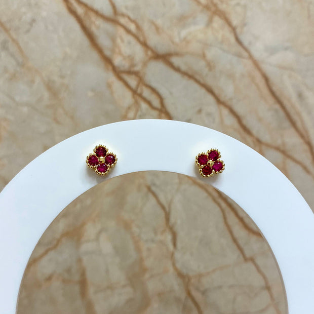 Mini Colorful Flowers Earrings