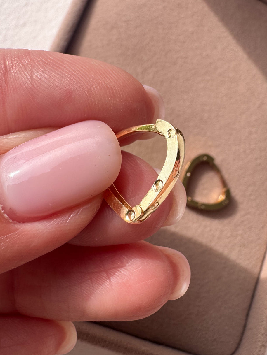 Argollas Italianas tachuela 18K