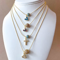 4 Style Hearts and Cross Adjustable Necklaces