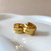 Golden Steel 2 Lines Hoops