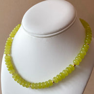 Green Lime Morganita Beads Necklace