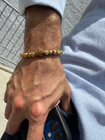 Load image into Gallery viewer, Gold Cross Men Bracelet
