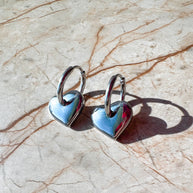 Argollas Corazon Silver