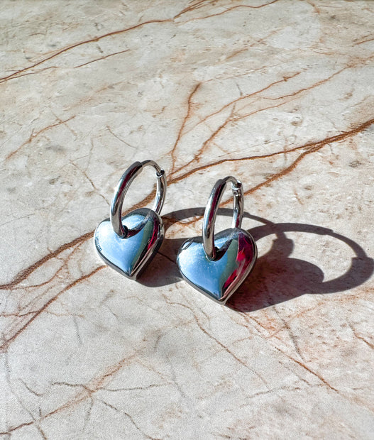 Argollas Corazon Silver