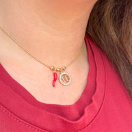 Cadena Ajustable Cuernito Rojo + FE