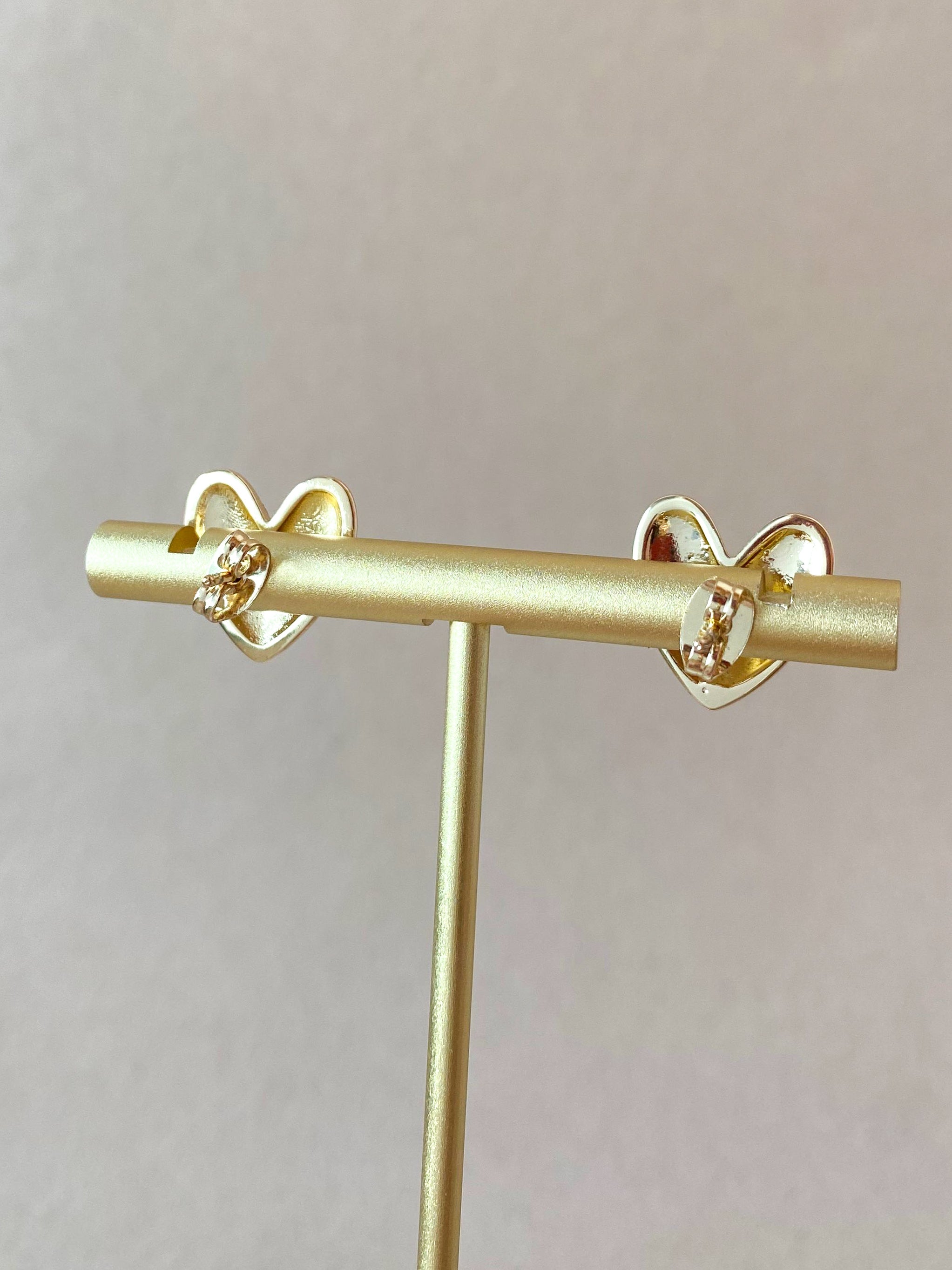 Medium Heart Golden Shape Earrings