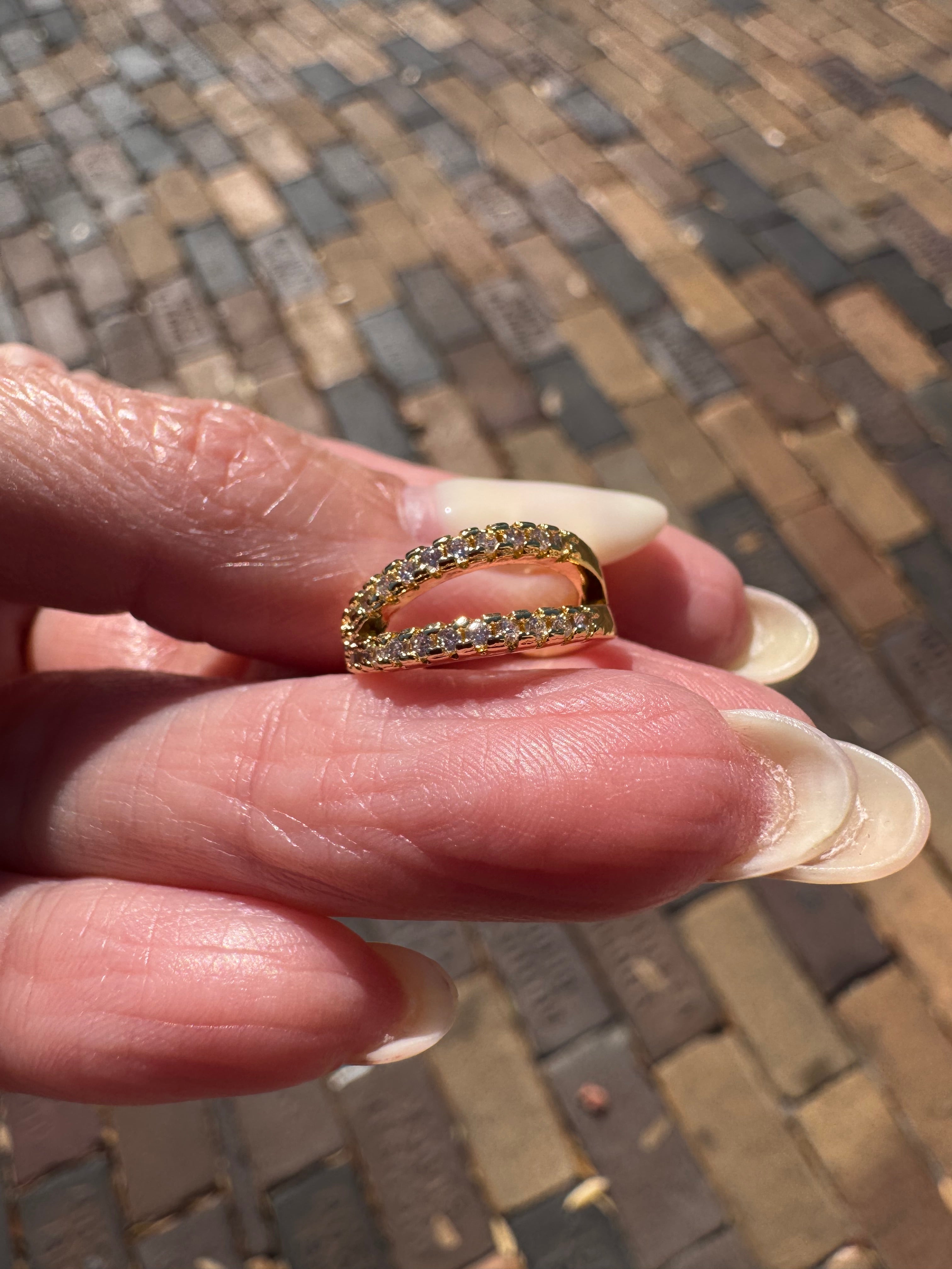 2 Layers Zircon Style Ear Cuff