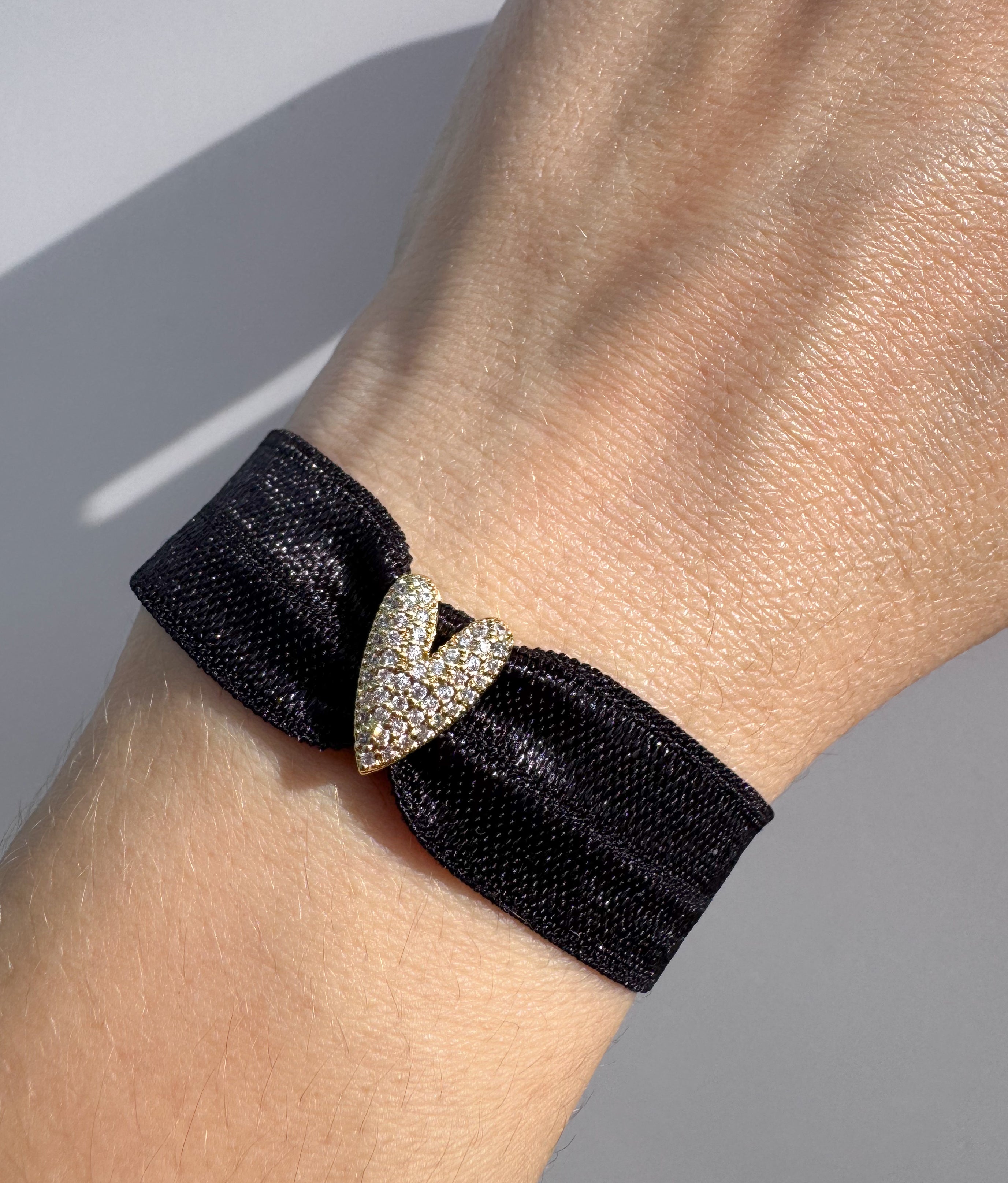 Shiny Heart Elastic Bracelet