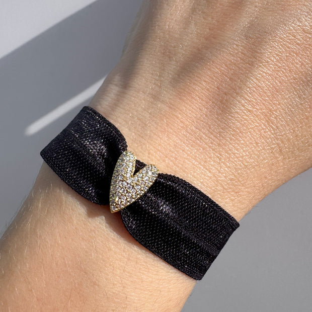 Shiny Heart Elastic Bracelet