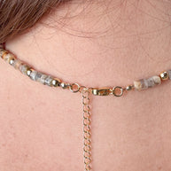 Australian Zebra Stone Necklace with Fish