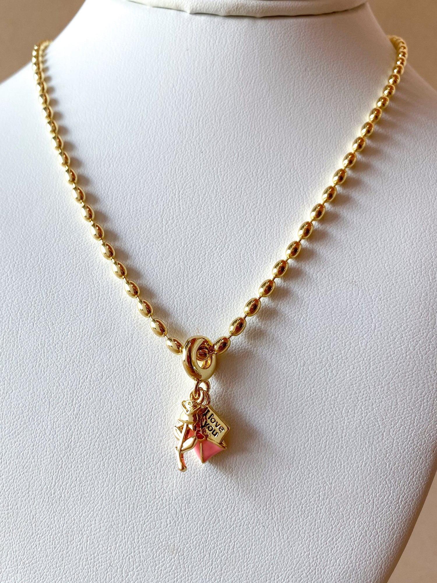 Rose "I love U" Necklace