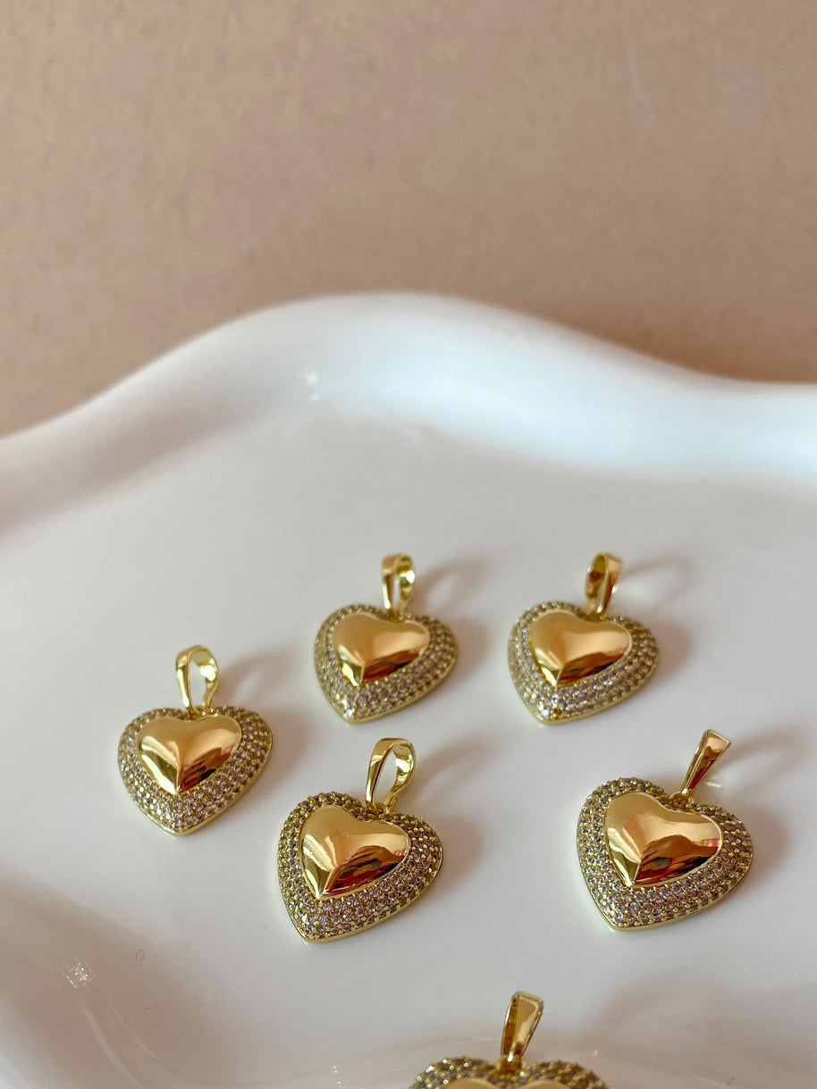 Shiny Heart Golden Charm