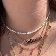 Colorful Beads Gold Necklace