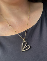 Load image into Gallery viewer, Cadena Silueta de Corazon Brillante
