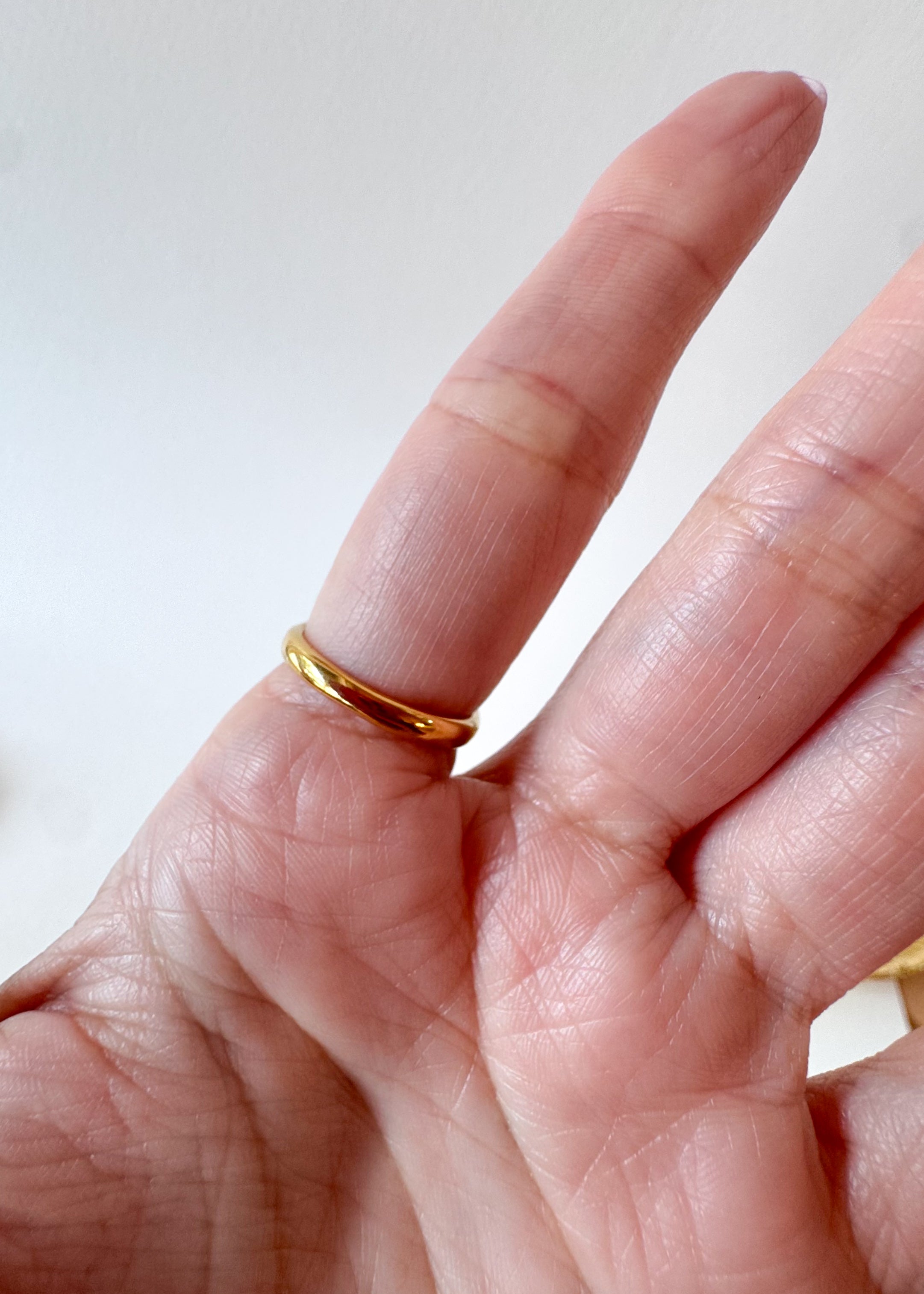 Infinite Shape Golden Steel Ring