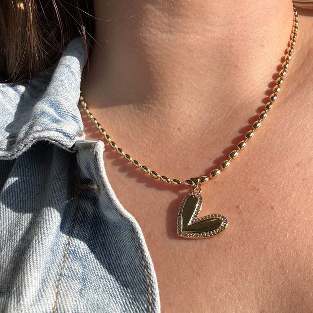 Heart Zirconium Chain