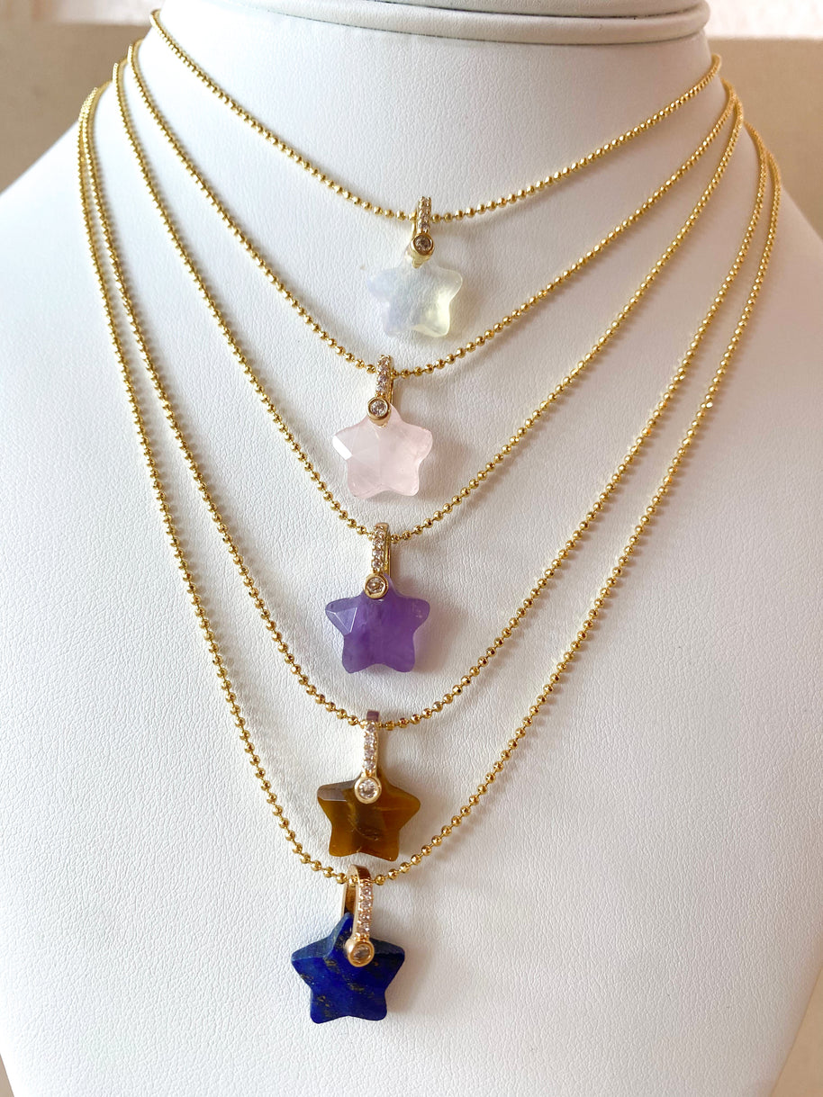 Stars Colorful Gems 💎 Adjustable Necklaces