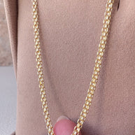 Bismark Chinese Fabric 18k Solid Gold Necklace