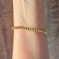 Pulsera Elastica Plain Balines Dorados