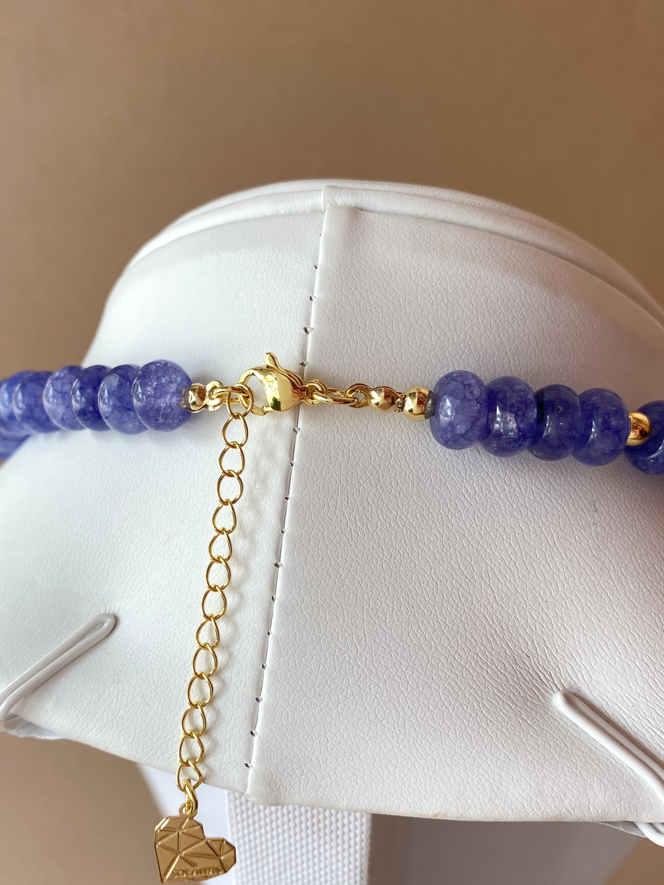 Dark Blue Morganita Beads Necklace