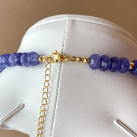 Dark Blue Morganita Beads Necklace