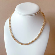 Light Brown Crystals Plain Necklace