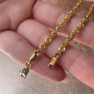 Rope Style 14k Solid Gold Bracelet