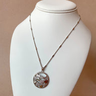 Silver Circular Mama Necklace