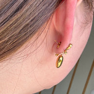 Bow Heart Style Steel Earrings