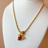 Venezuelan Greca and Faith Charms Necklace