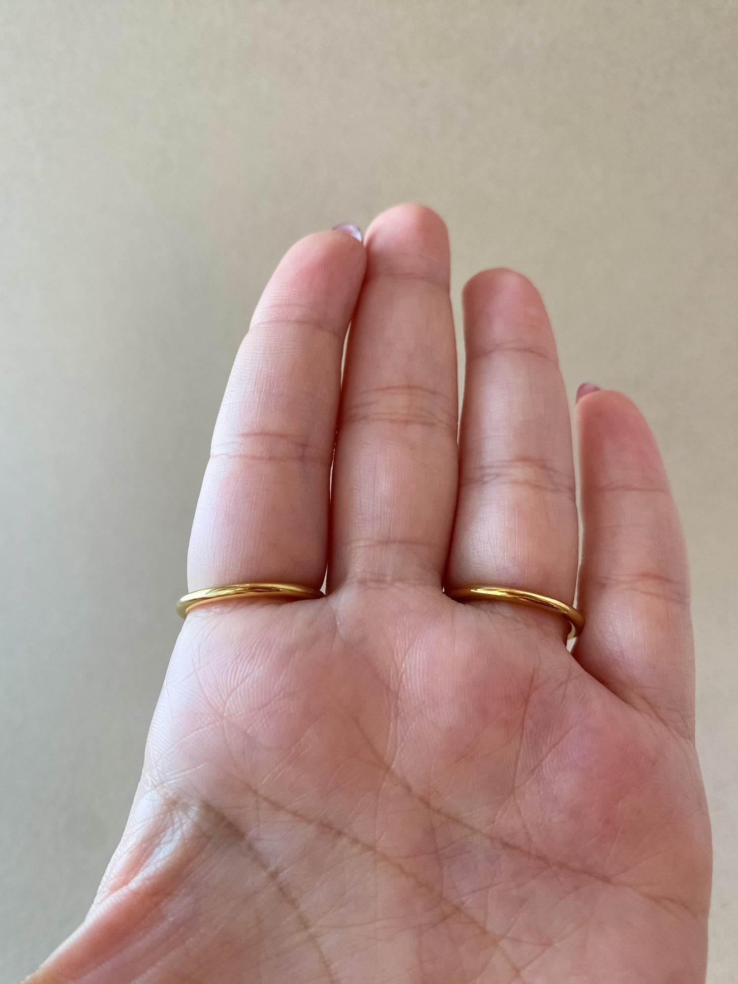 Doble Crystals Golden Steel Ring