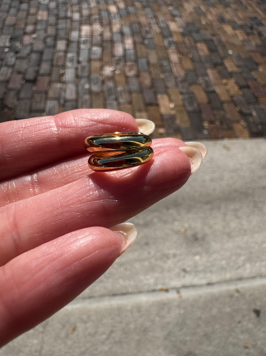 2 Layers Golden Ear Cuff