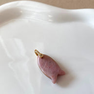 Rhodochrosite Stone Fish Charms