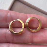 Lineal 18k Solid Gold Hoops