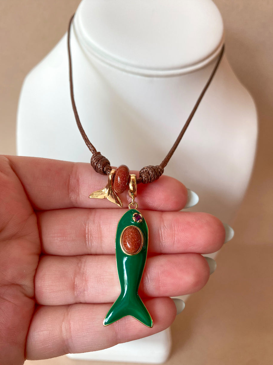 Different Styles of Fish Leather Adjustable Necklaces