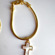 Cross Mother of Pearl Bracelet