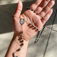 Rosario Largo Caballero Black & Silver