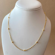 Links and Balls Pattern Plain Golden Chain