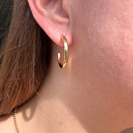 Classic Golden Plain Steel Earring