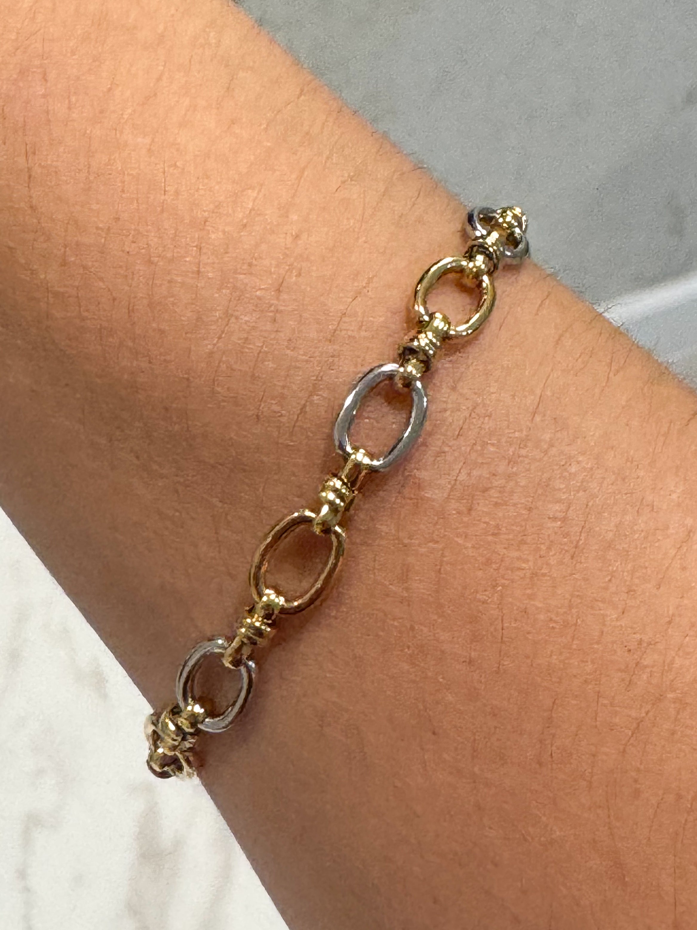 Silver & Gold Links Bracelet