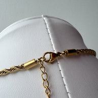 Large Golden Steel Plain Necklace