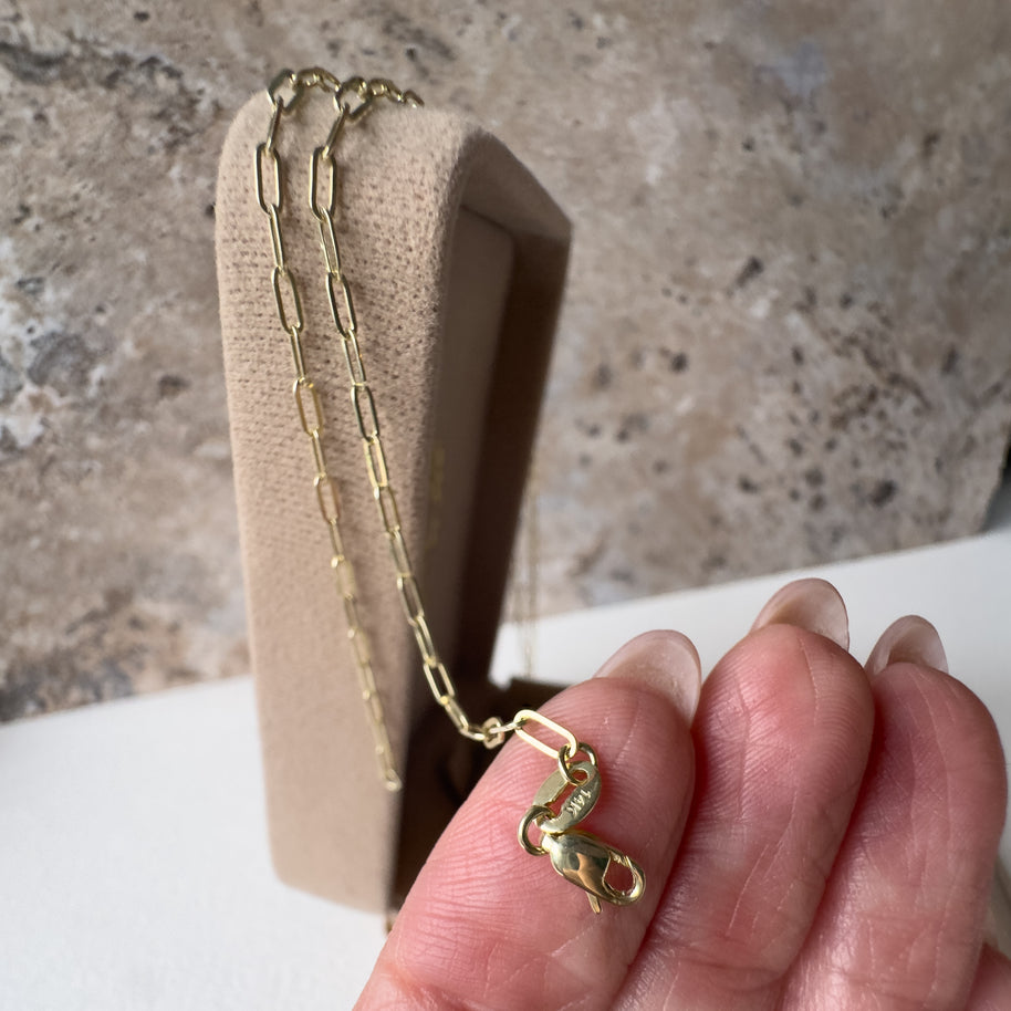 Paper Click 14k Solid Gold Bracelet