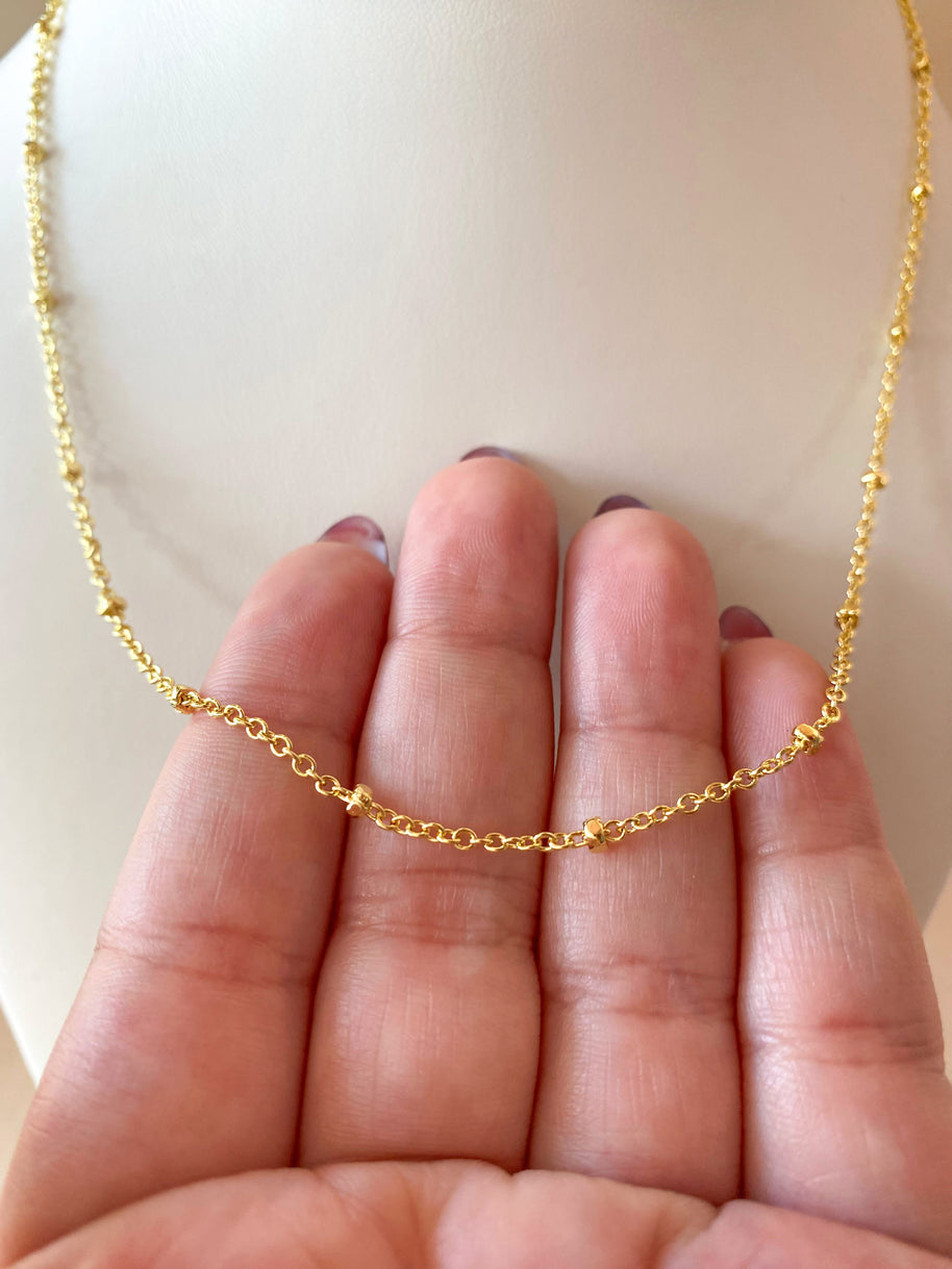 Little Square Links Plain Golden Chain