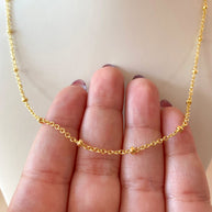 Little Square Links Plain Golden Chain