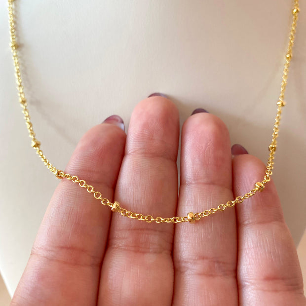 Little Square Links Plain Golden Chain