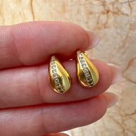 Aretes Gotita con Cristales