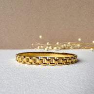 Interlaced Thin Golden Bracelet