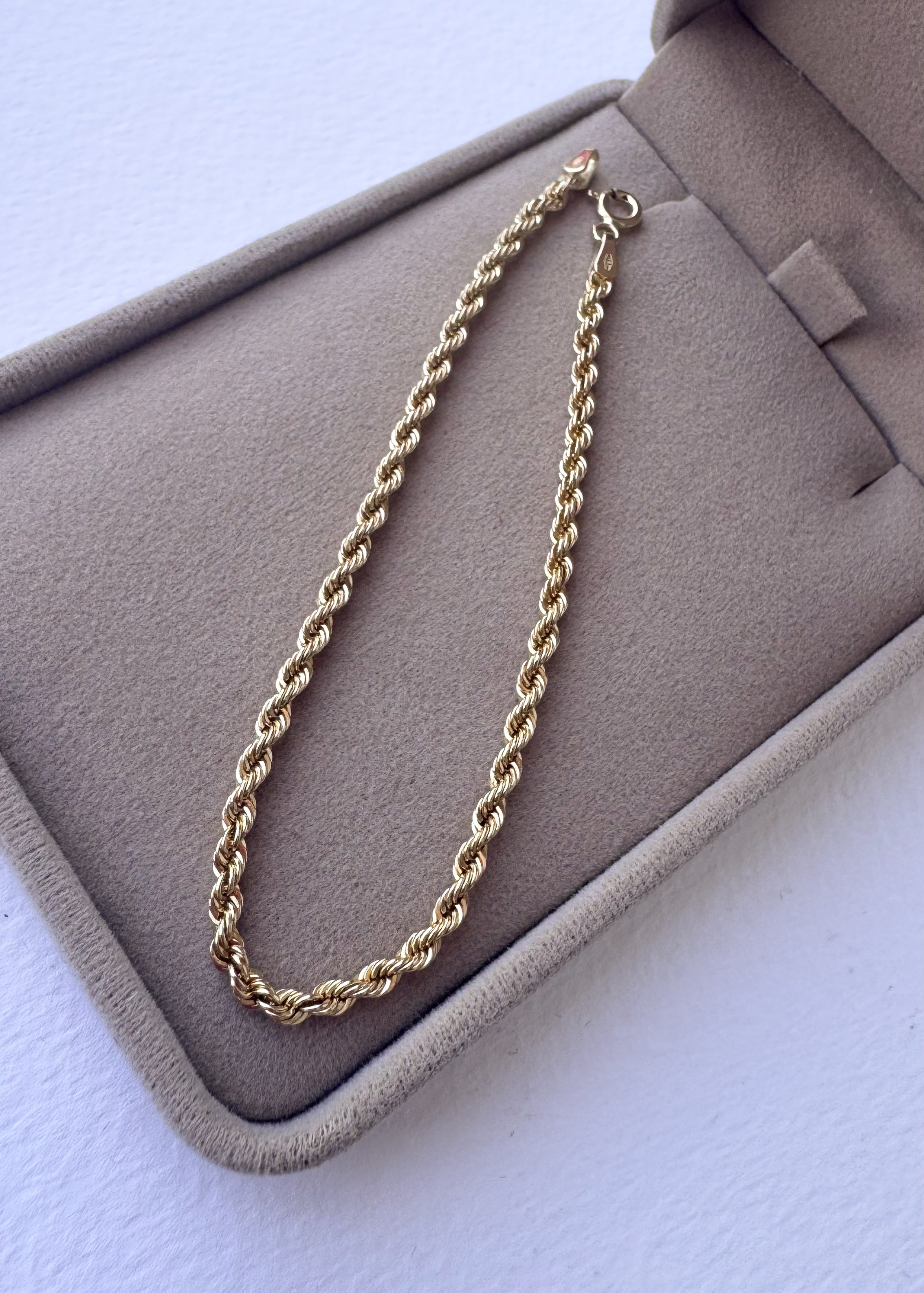 Italian 18k Solid Gold (750) Rope Bracelet