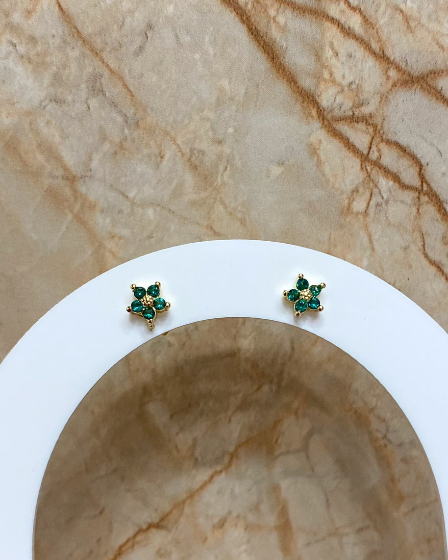 Mini Colorful Flowers Earrings
