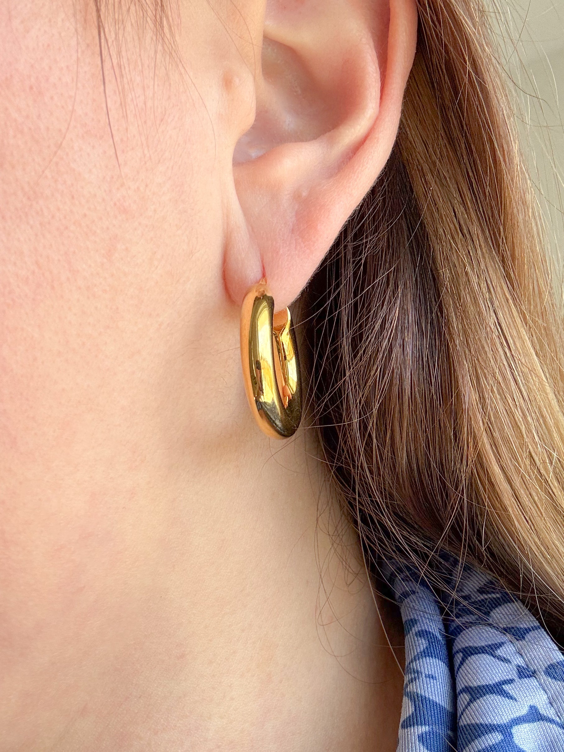 Big Golden Plain Steel Hoops